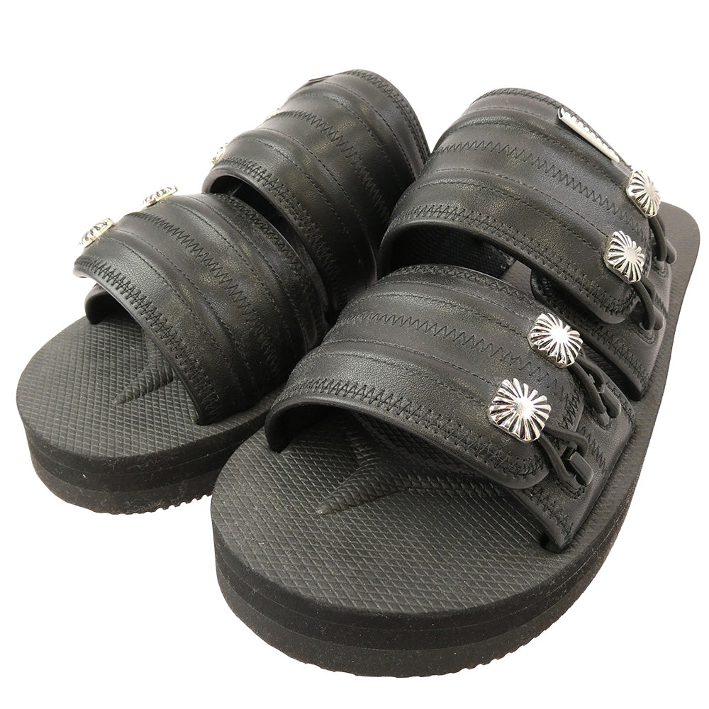 TOGA トーガ 24SS × SUICOKE スイコック MURA シルバーストラップ サンダル ブラック系 28cm【新古品】【未使用】【中古】