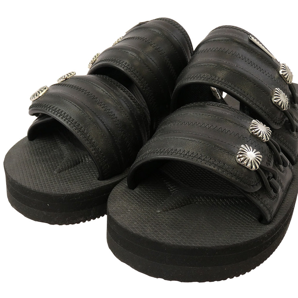 TOGA トーガ 24SS × SUICOKE スイコック MURA シルバーストラップ サンダル ブラック系 28cm【新古品】【未使用】【中古】