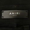 AMIRI アミリ 18SS MBTRJ-DES Track Jean ライン ペイント ストレット スキニー トラック ブラックデニム パンツ ブラック系 28【中古】