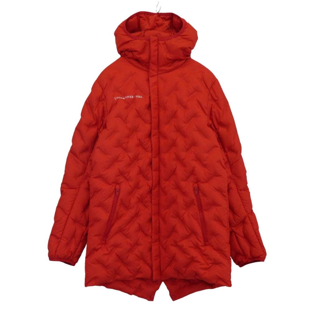 NIKE ナイキ 19AW CD7523-611 × UNDERCOVER NRG TC 3L FISHTAIL PARKA 3レイヤー バックロゴプリント フィッシュテール パーカー コート ライナー脱着可能 レッド系 M【中古】