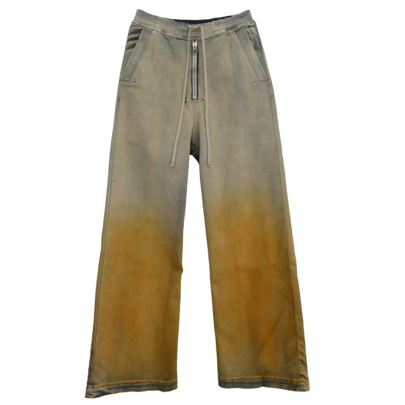 Rick Owens リックオウエンス 24SS DS01D1327-SKYDE DRKSHDW ダークシャドウ GETH BELAS ゲスベラワイド ドローコード ジーンズ デニムパンツ インディゴブルー系 オレンジ系 M【美品】【中古】