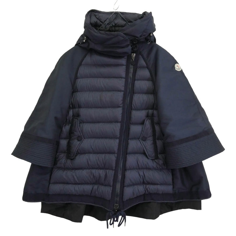 MONCLER モンクレール SOPHIE ソフィ ポンチョ ダウンカーディガン ネイビー系 3【中古】