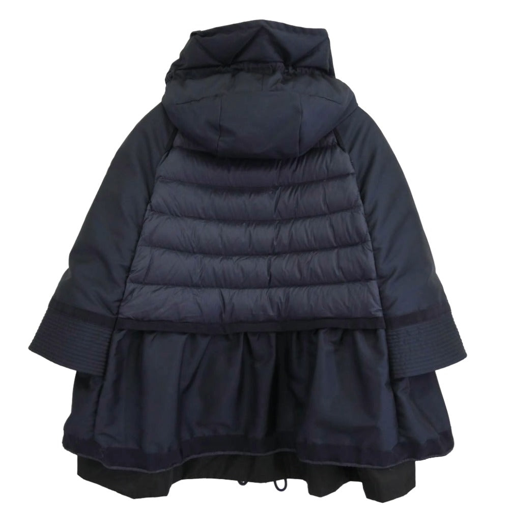 MONCLER モンクレール SOPHIE ソフィ ポンチョ ダウンカーディガン ネイビー系 3【中古】