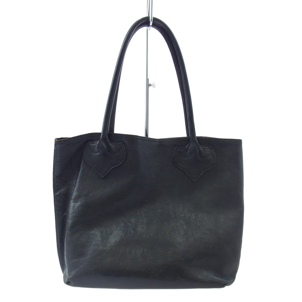 CHROME HEARTS クロムハーツ（原本無） OLD FS TOTE オールド FSトート レザー クロスパッチ トートバッグ ブラック系【中古】