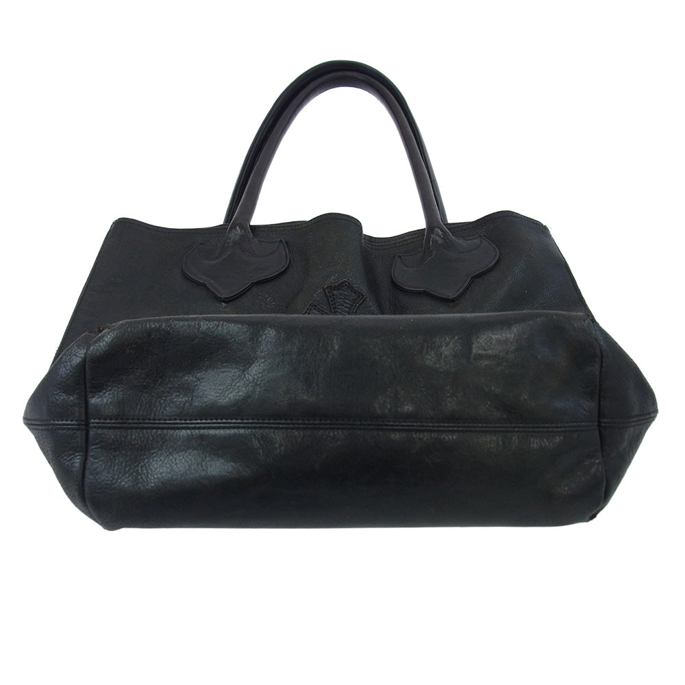CHROME HEARTS クロムハーツ（原本無） OLD FS TOTE オールド FSトート レザー クロスパッチ トートバッグ ブラック系【中古】