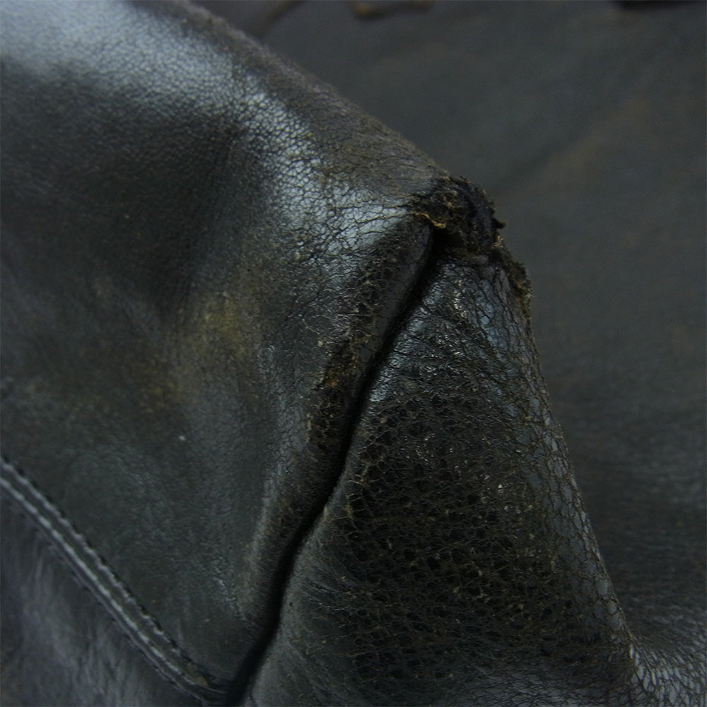 CHROME HEARTS クロムハーツ（原本無） OLD FS TOTE オールド FSトート レザー クロスパッチ トートバッグ ダークブラウン系【中古】