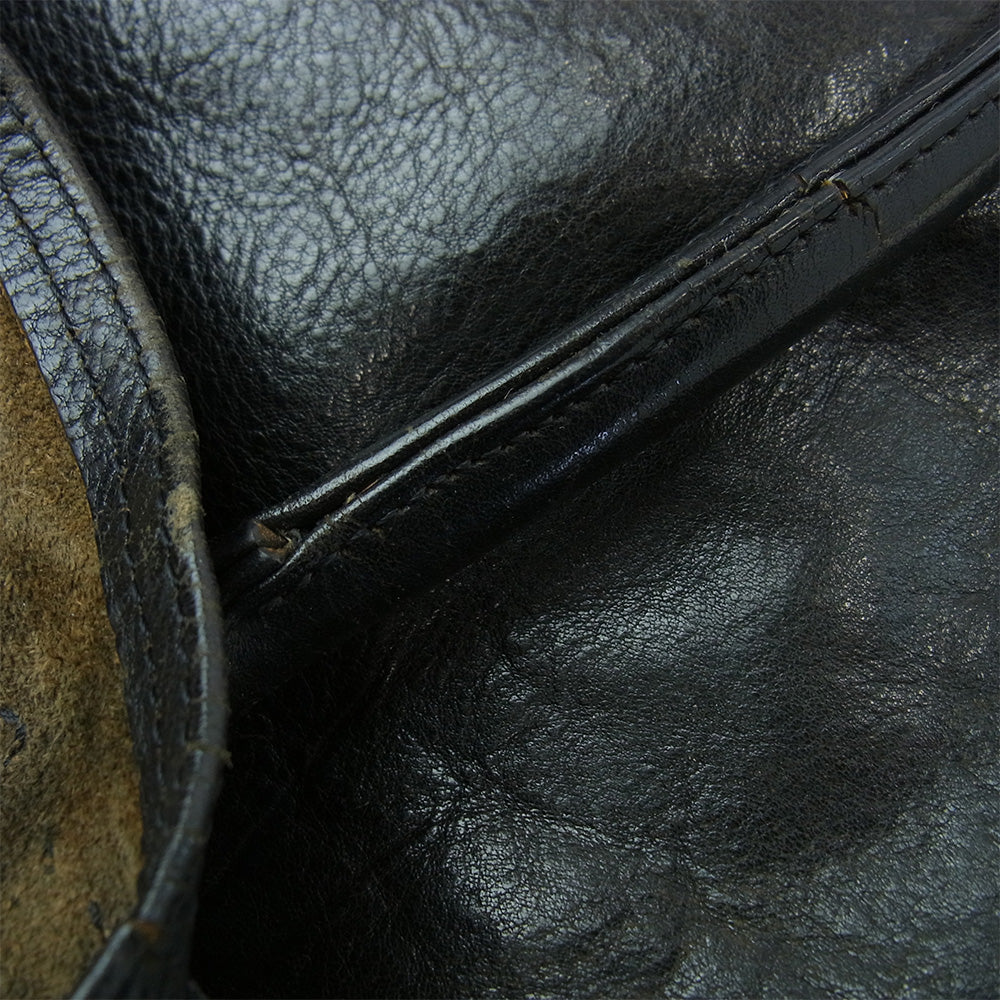 CHROME HEARTS クロムハーツ（原本無） OLD FS TOTE オールド FSトート レザー クロスパッチ トートバッグ ダークブラウン系【中古】