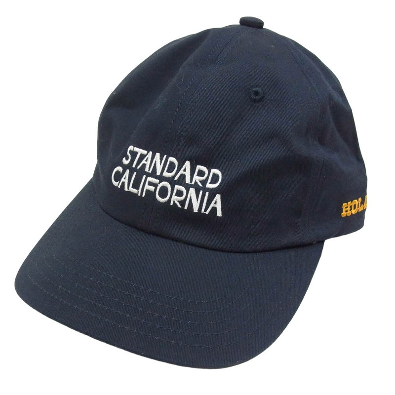 STANDARD CALIFORNIA スタンダードカリフォルニア Jeff for SD Logo Baseball Cap ロゴ刺繍 ベースボール キャップ 帽子 ネイビー系【美品】【中古】
