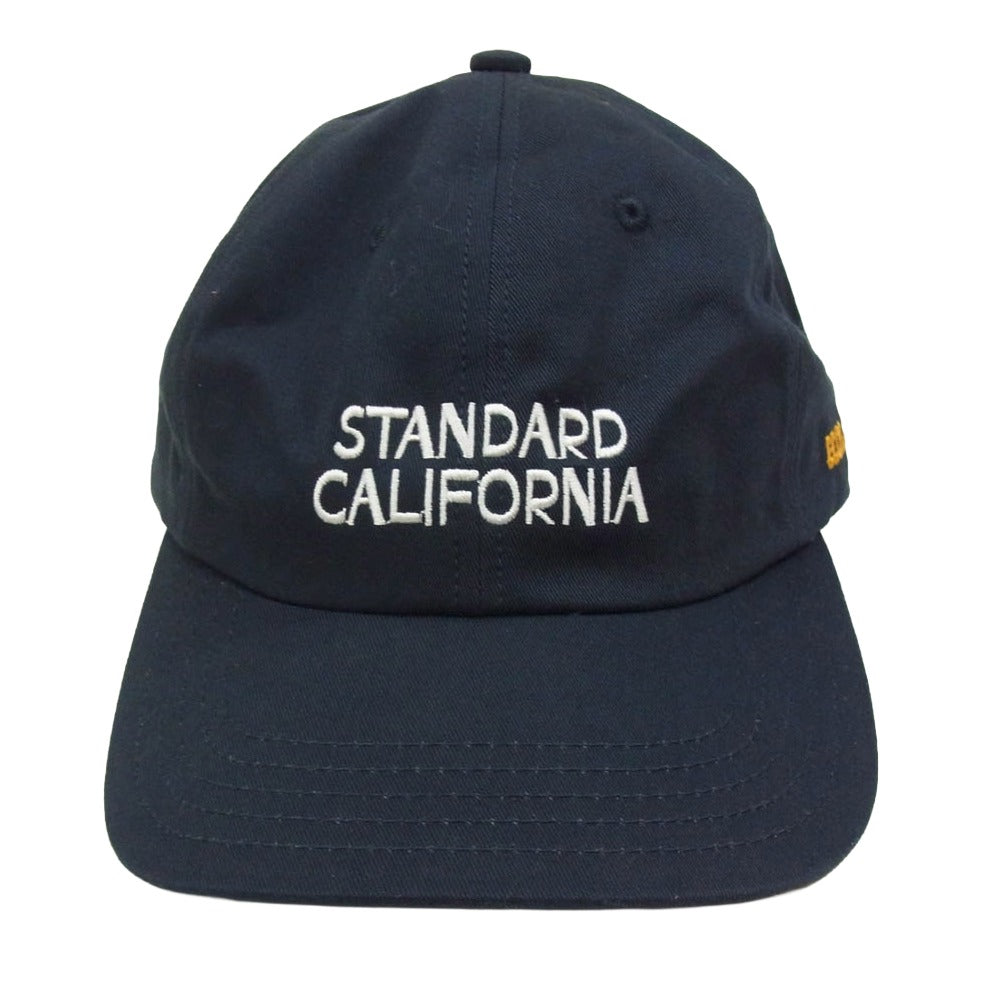 STANDARD CALIFORNIA スタンダードカリフォルニア Jeff for SD Logo Baseball Cap ロゴ刺繍 ベースボール キャップ 帽子 ネイビー系【美品】【中古】