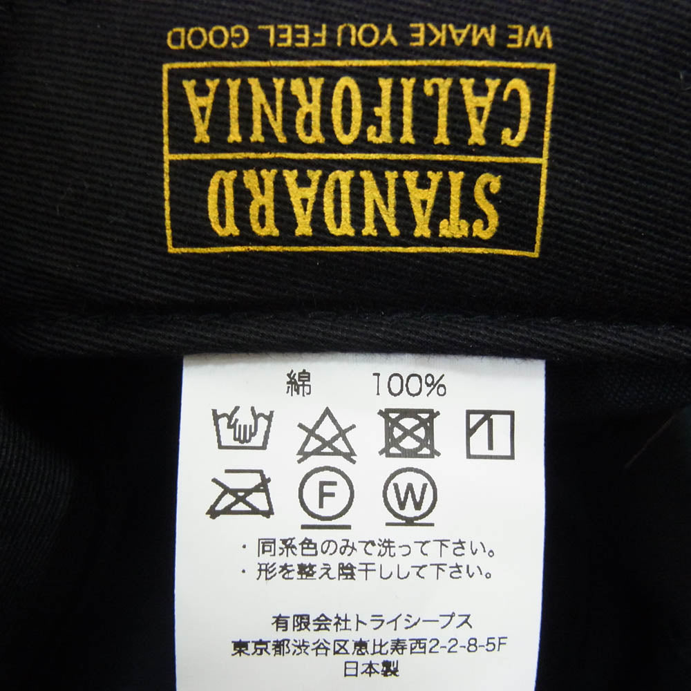 STANDARD CALIFORNIA スタンダードカリフォルニア Jeff for SD Logo Baseball Cap ロゴ刺繍 ベースボール キャップ 帽子 ネイビー系【美品】【中古】
