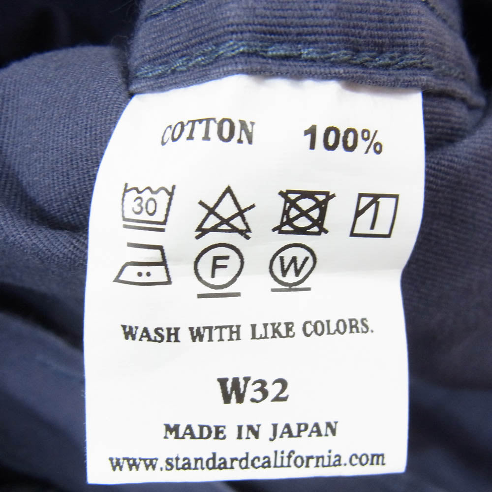 STANDARD CALIFORNIA スタンダードカリフォルニア SD FATIGUE BAKER PANTS ファティーグ ベイカー パンツ ネイビー系 32【中古】