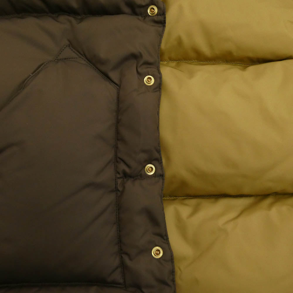 STANDARD CALIFORNIA スタンダードカリフォルニア 25AW 290-252-22 Rocky Mountain Featherbed ロッキーマウンテンフェザーベッド SD DOWN VEST レザーヨーク切替 ダウンベスト ブラウン系 40【中古】