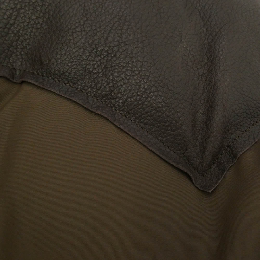 STANDARD CALIFORNIA スタンダードカリフォルニア 25AW 290-252-22 Rocky Mountain Featherbed ロッキーマウンテンフェザーベッド SD DOWN VEST レザーヨーク切替 ダウンベスト ブラウン系 40【中古】