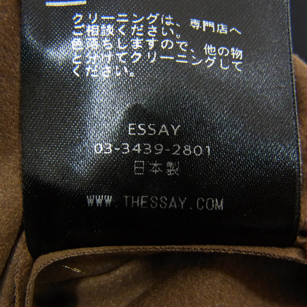 ESSAY エッセイ ES19P-01 GATHER EASY SLACKS ギャザー イージー スラックスパンツ ブラウン系 3【中古】