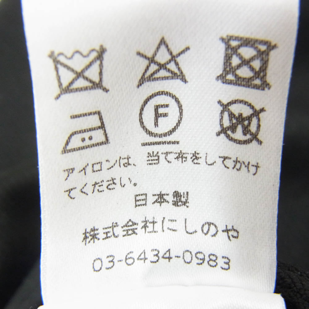 ニート cotton pique taperd コットンピケ 2タック ワイド テーパード スラックスパンツ ブラック系 50【中古】