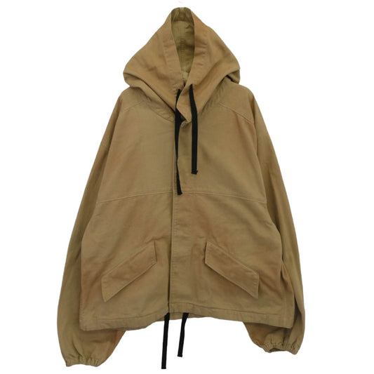 ANCELLM アンセルム ANC-SH47-B DRILL HOODIE JACKET ドリル フーディー ジップアップ フーデッド ジャケット ベージュ系 S 2【中古】