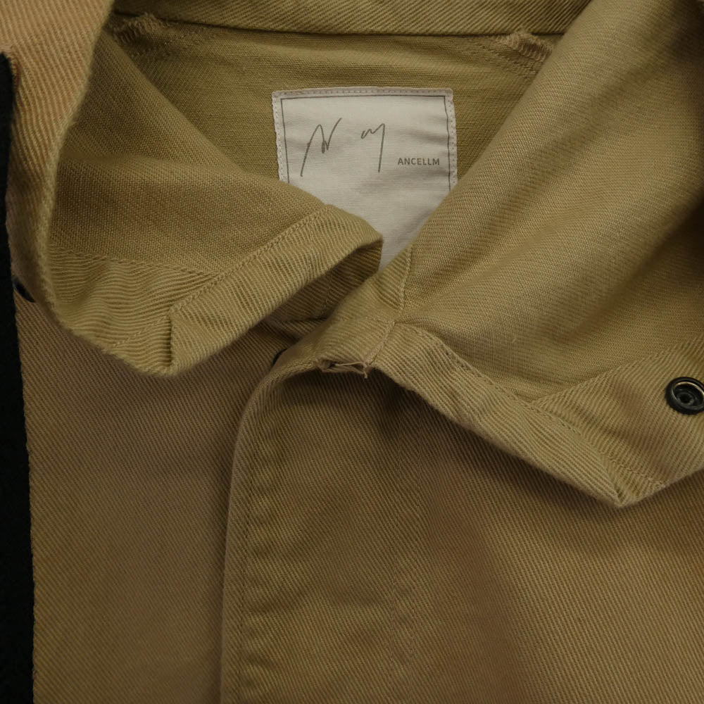 ANCELLM アンセルム ANC-SH47-B DRILL HOODIE JACKET ドリル フーディー ジップアップ フーデッド ジャケット ベージュ系 S 2【中古】