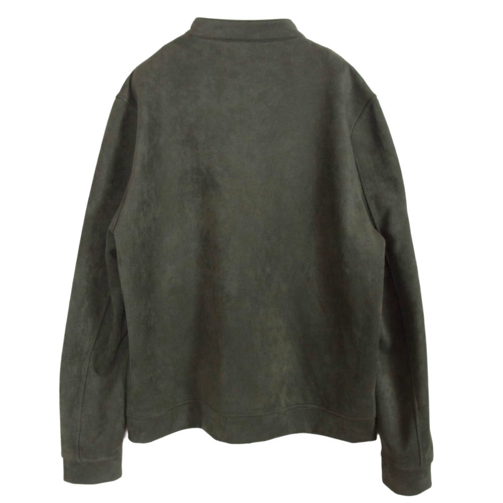 ハリス Danboal Knit Suede Riders JK ダンボールニット生地 フェイクスエード シングル ライダースジャケット カーキ系 42【中古】