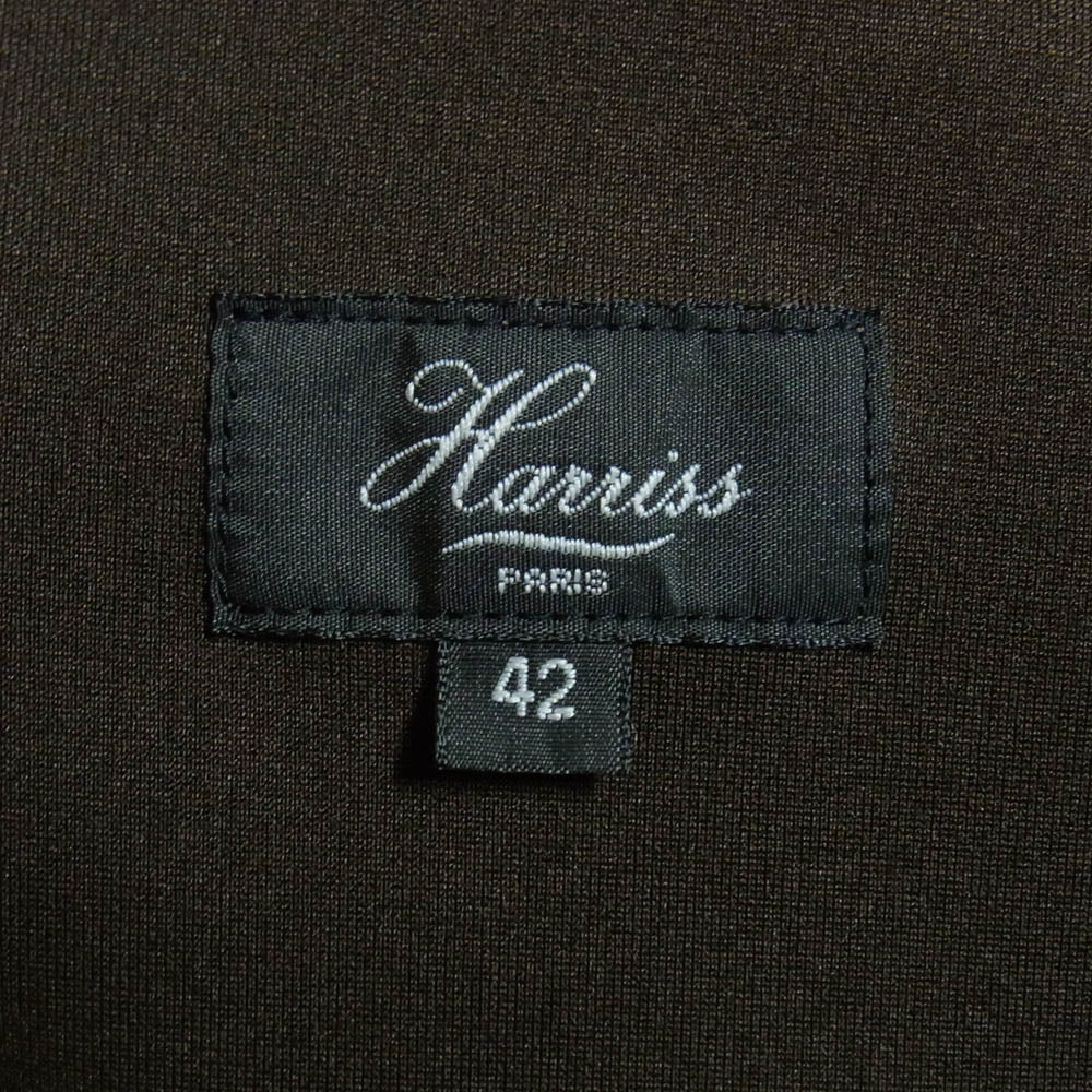 ハリス Danboal Knit Suede Riders JK ダンボールニット生地 フェイクスエード シングル ライダースジャケット カーキ系 42【中古】