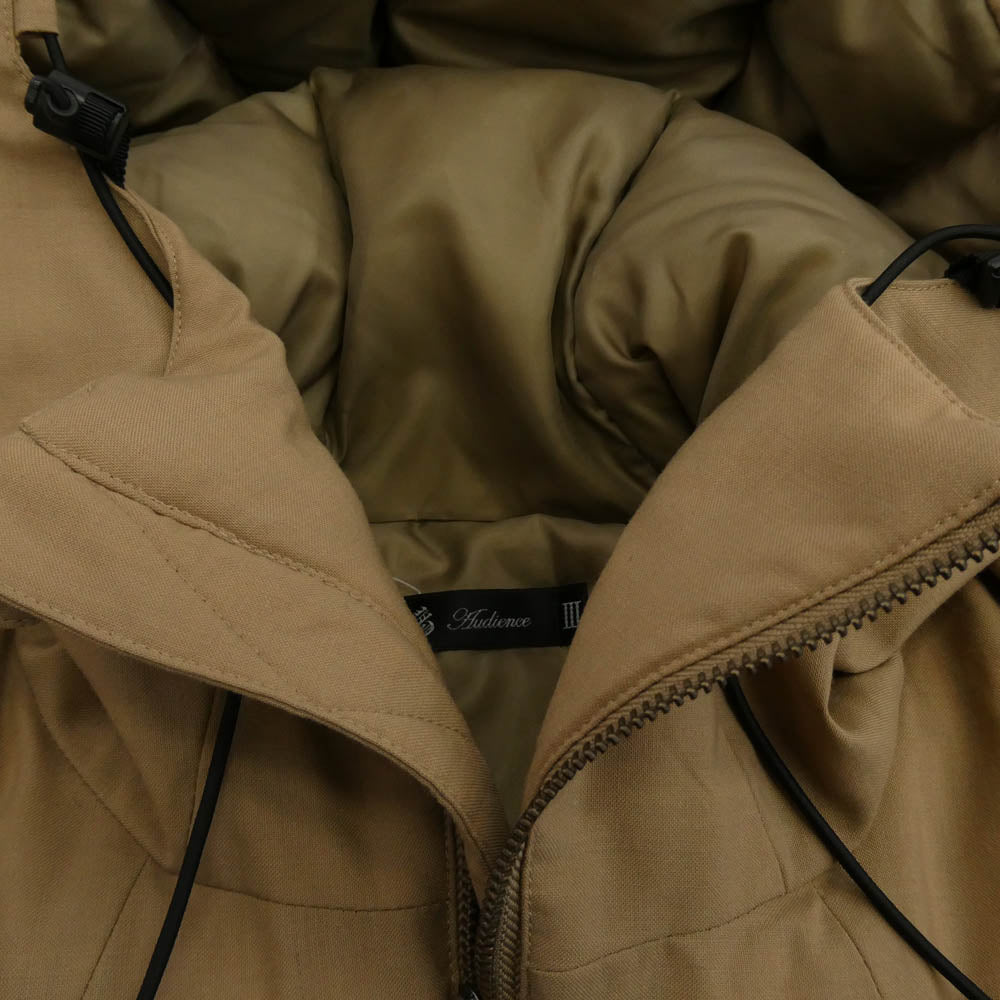 オーディエンス AUD2943 SOLOTEX Seamless Down Jacket ソロテックス シームレス ダウンジャケット ベージュ系 L【中古】