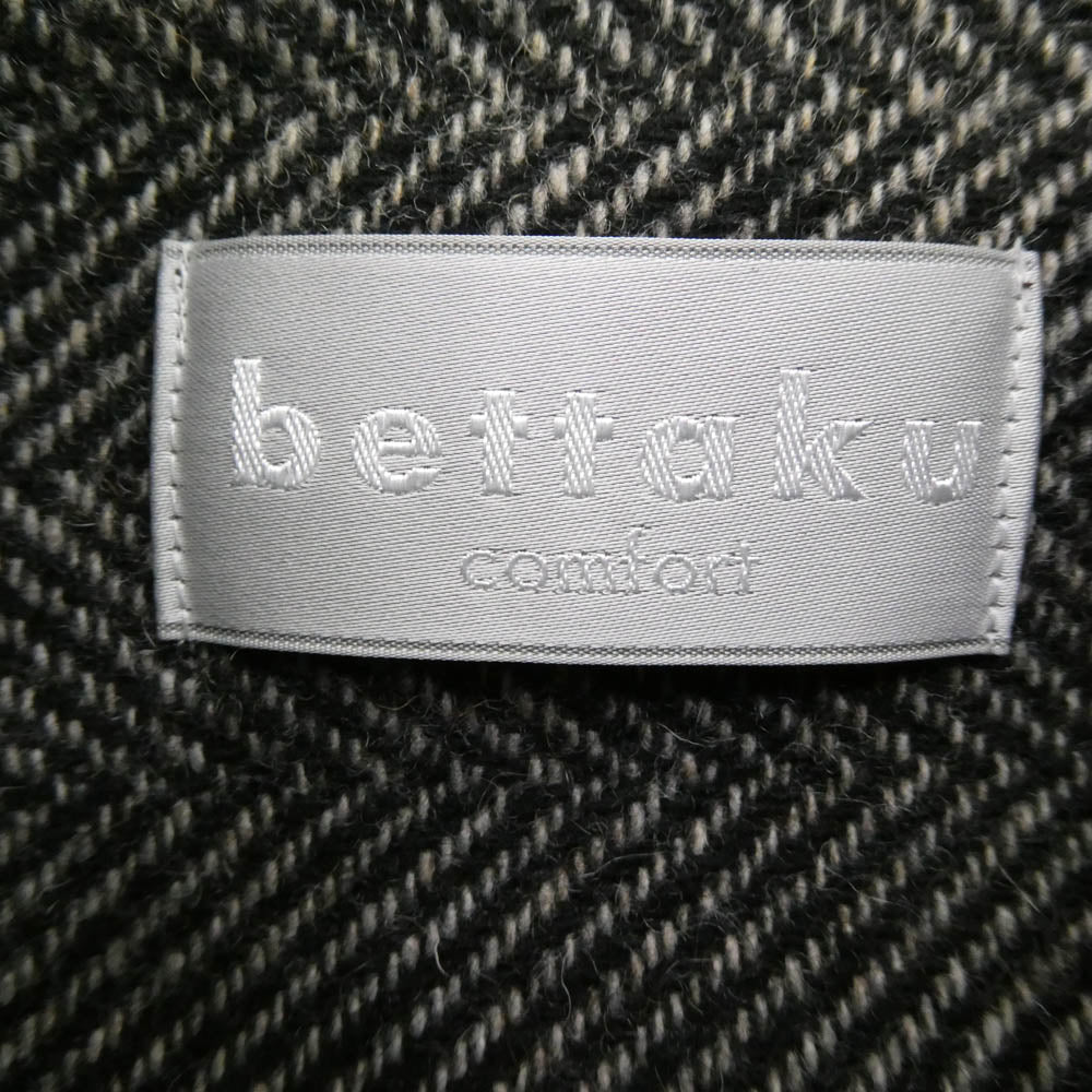 ベッタク Bishu herringbone Tweed Coat ビシュヘリンボーンツイード コート グレー系 1【美品】【中古】