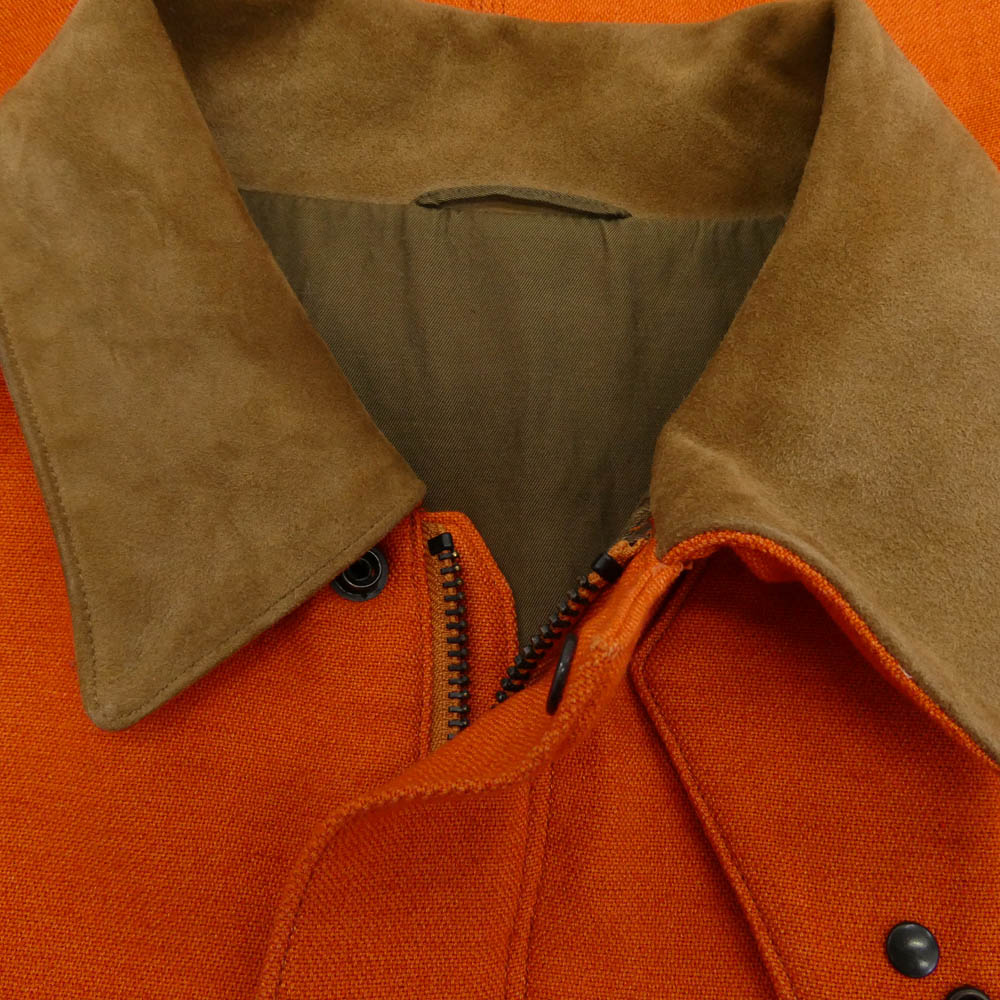 KAPTAIN SUNSHINE キャプテンサンシャイン 22AW KS22FJK14 Duck Chore Jacket ダック生地 チョアコート 襟スエードレザー切替 ジャケット オレンジ系 40【中古】