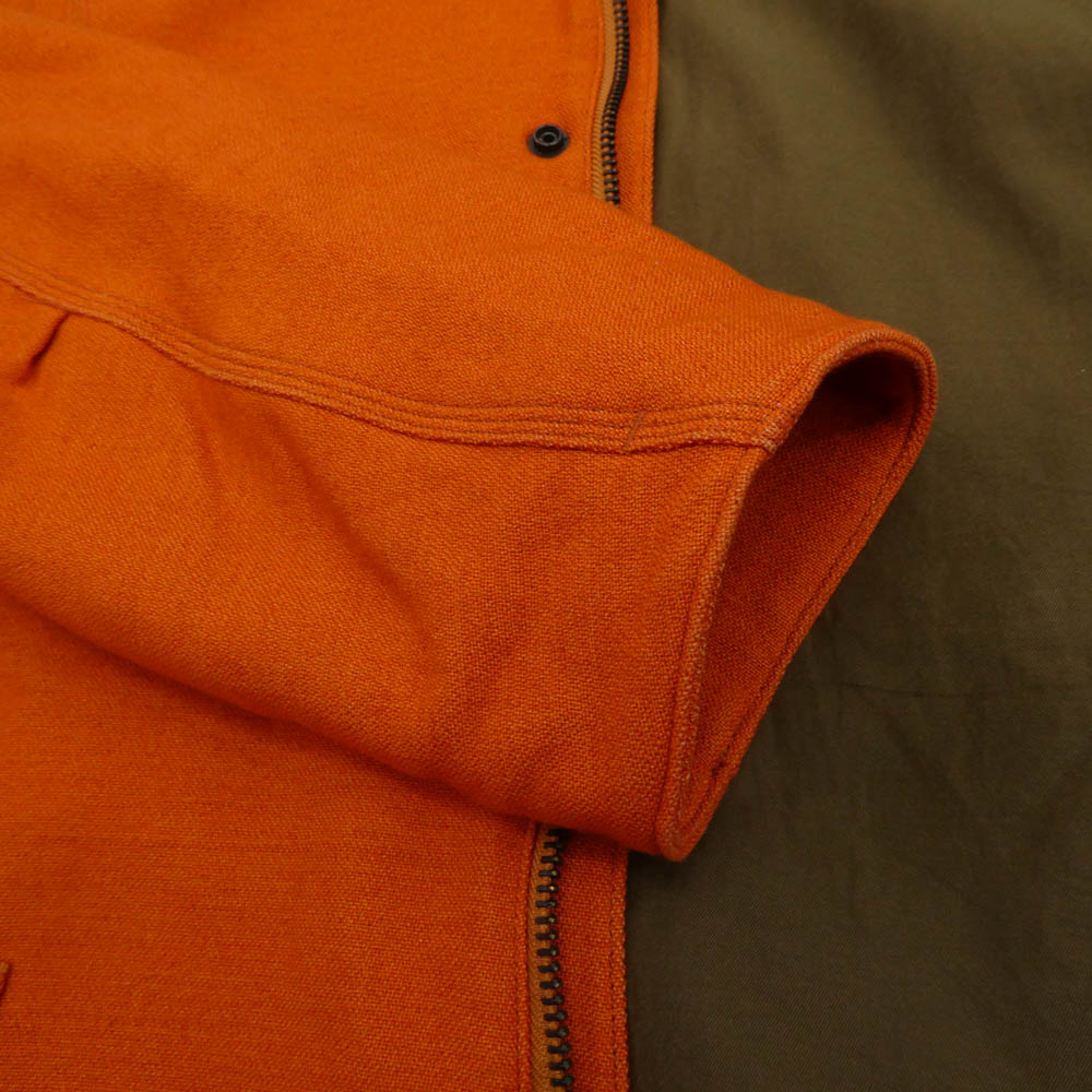 KAPTAIN SUNSHINE キャプテンサンシャイン 22AW KS22FJK14 Duck Chore Jacket ダック生地 チョアコート 襟スエードレザー切替 ジャケット オレンジ系 40【中古】