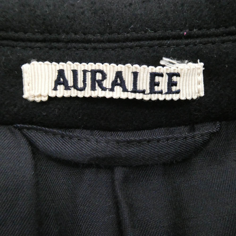 AURALEE オーラリー 18AW A8AC01LM LIGHT MELTON OVER COAT ライトメルトン オーバー コート ネイビー系 3【中古】