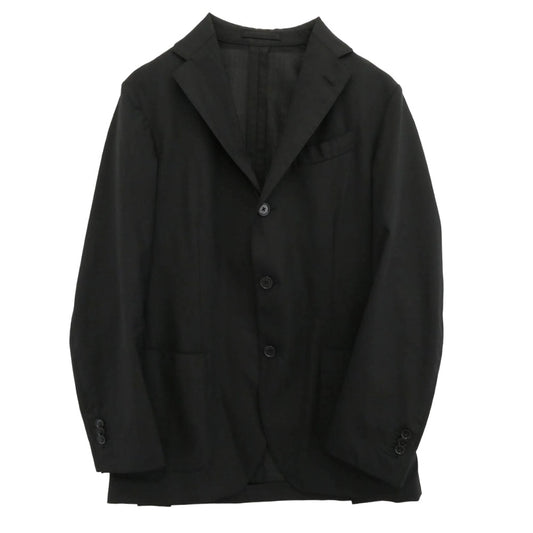 LARDINI ラルディーニ 722-A イタリア製 easy wear イージーウェア 3B テーラードジャケット スラックスパンツ セットアップ ブラック系 46 7REG【中古】