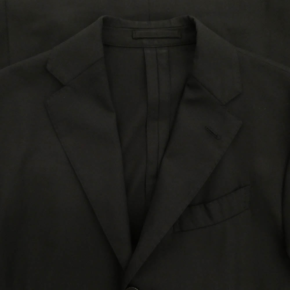 LARDINI ラルディーニ 722-A イタリア製 easy wear イージーウェア 3B テーラードジャケット スラックスパンツ セットアップ ブラック系 46 7REG【中古】