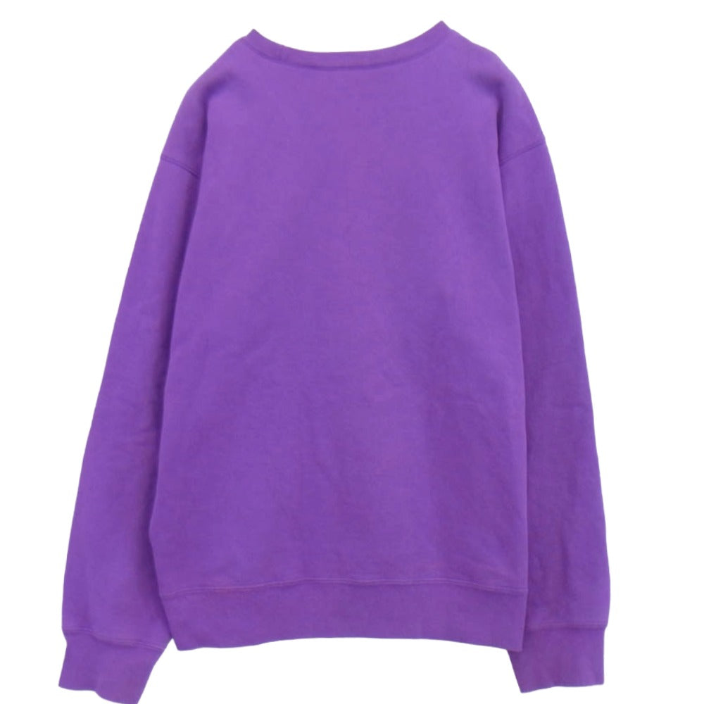 Supreme シュプリーム 18AW World Famous Crewneck Sweatshirts ワールド フェイマス ロゴ刺繍 クルーネック スウェット シャツ パープル XL パープル系 XL【中古】
