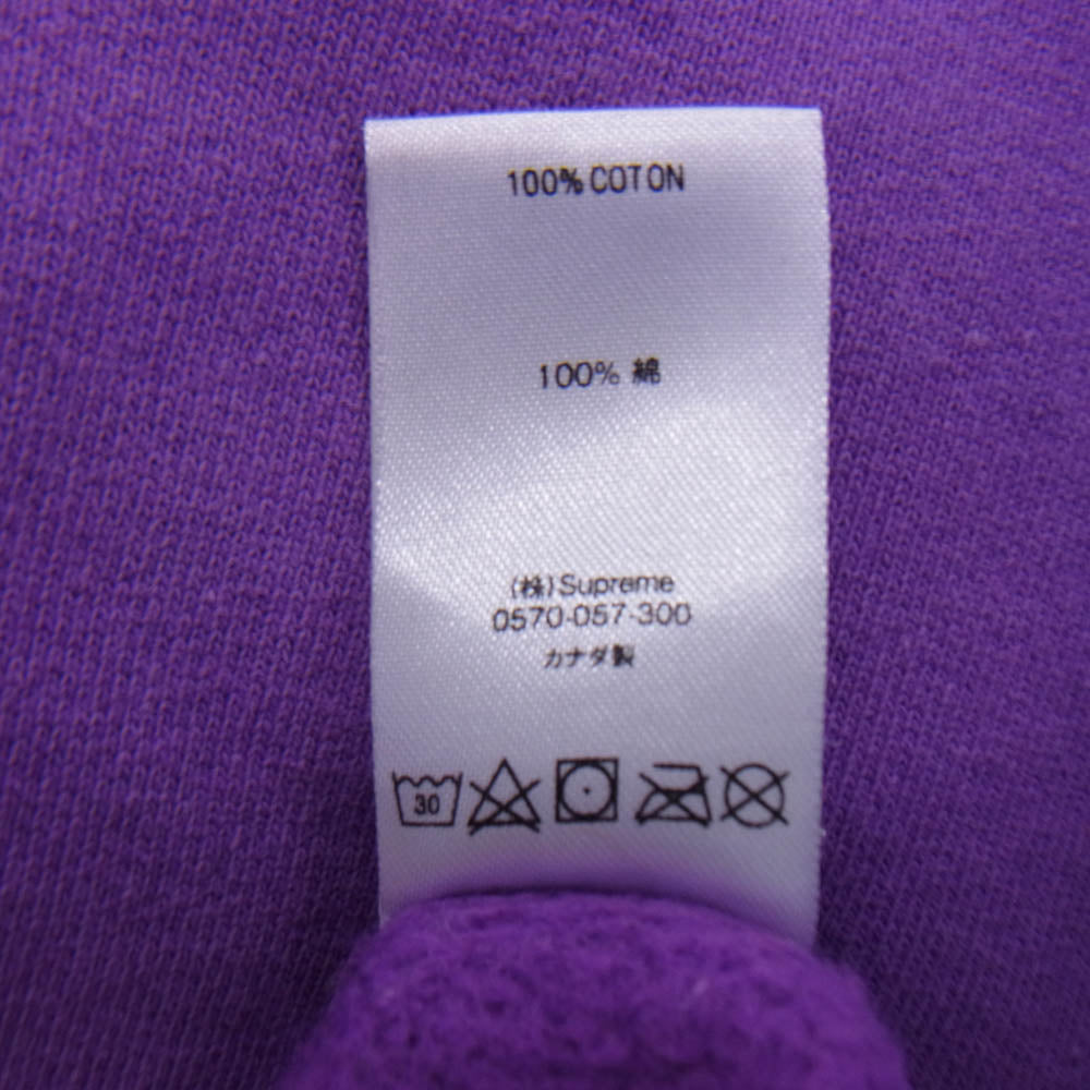 Supreme シュプリーム 18AW World Famous Crewneck Sweatshirts ワールド フェイマス ロゴ刺繍 クルーネック スウェット シャツ パープル XL パープル系 XL【中古】
