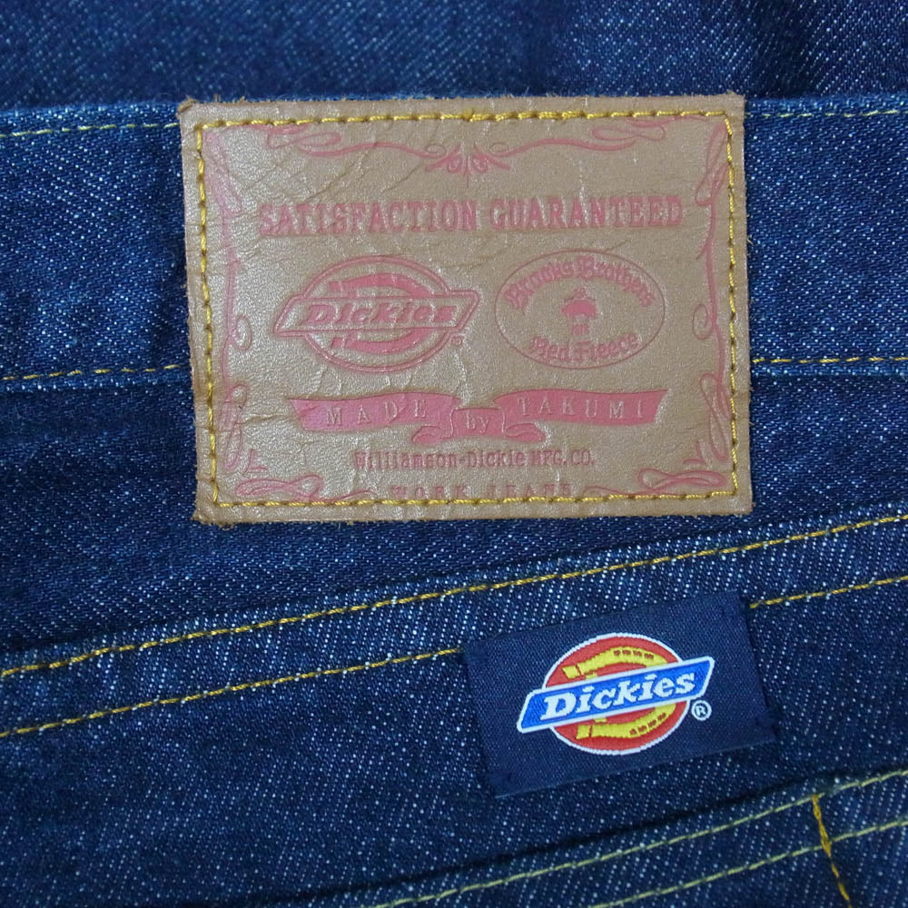 Dickies ディッキーズ × BROOKS BROTHERS Red Fleece ブルックスブラザーズ レッドフリース デニム パンツ インディゴブルー系 34【中古】