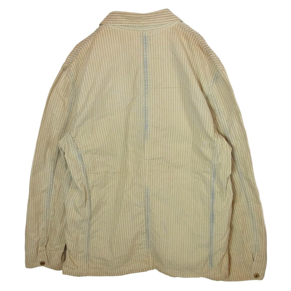 POLO RALPH LAUREN ポロ・ラルフローレン ヒッコリーストライプ カバーオール ジャケット ベージュ系 L【中古】