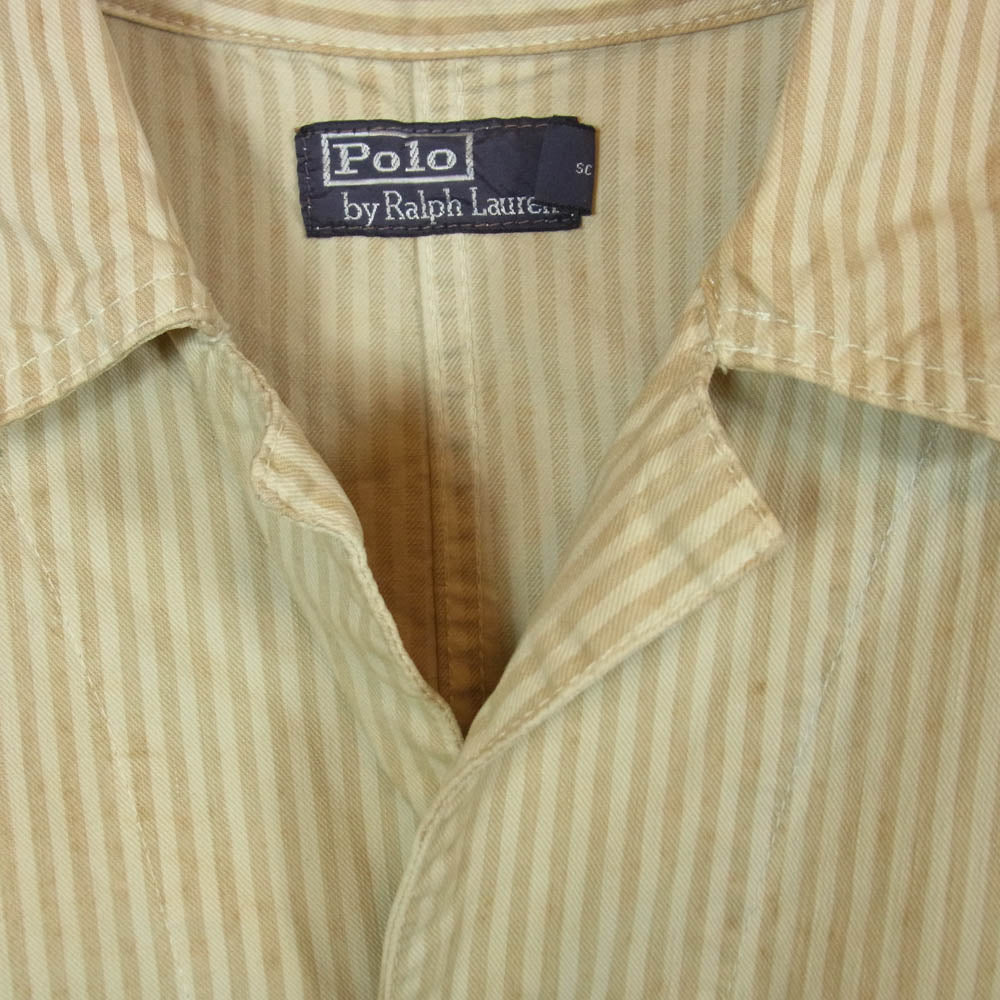 POLO RALPH LAUREN ポロ・ラルフローレン ヒッコリーストライプ カバーオール ジャケット ベージュ系 L【中古】