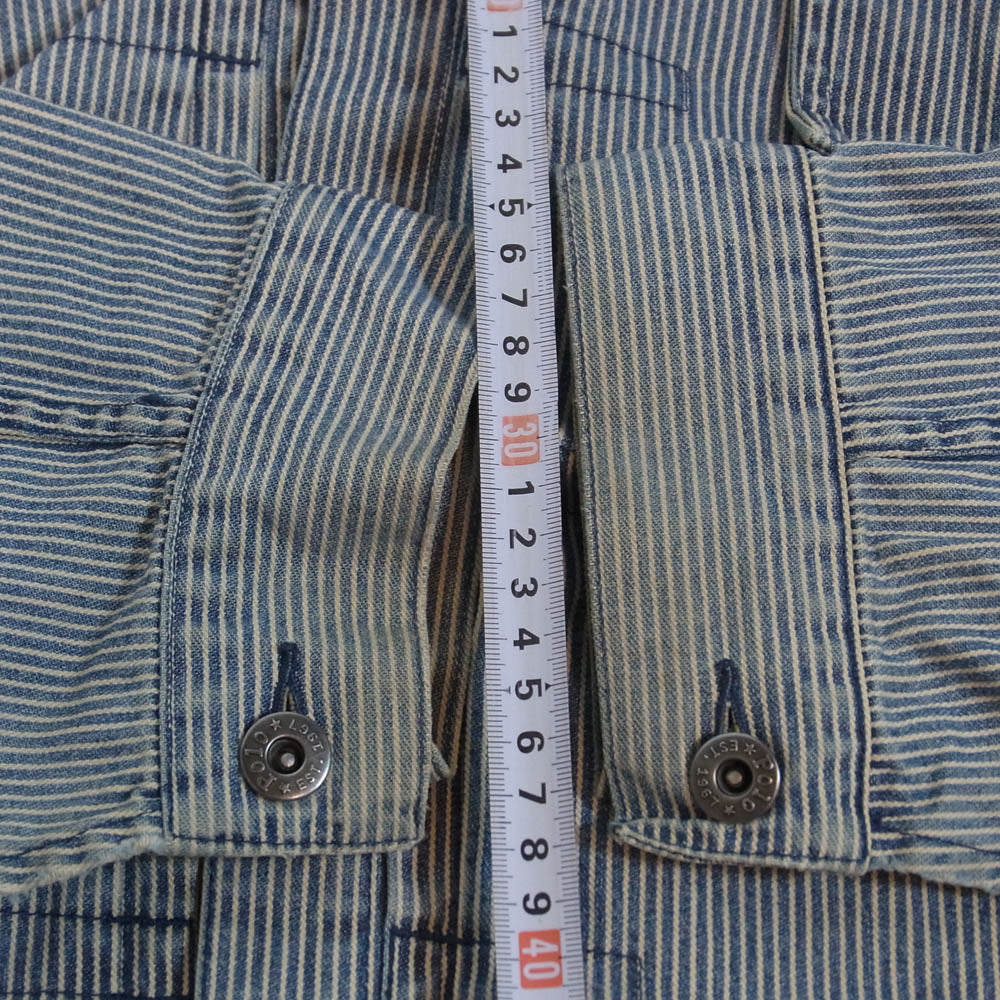 POLO RALPH LAUREN ポロ・ラルフローレン 1stタイプ ヒッコリーストライプ ジャケット トラッカー ジャケット ネイビー系 XL【中古】