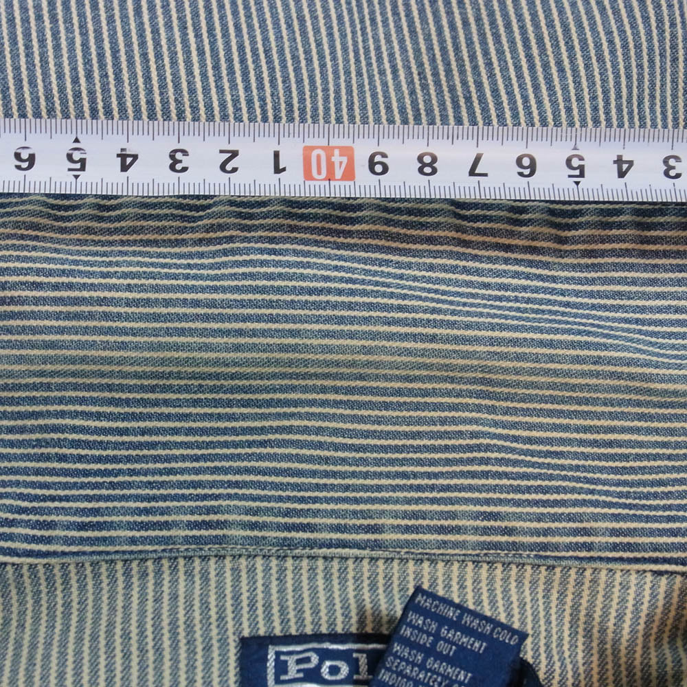 POLO RALPH LAUREN ポロ・ラルフローレン 1stタイプ ヒッコリーストライプ ジャケット トラッカー ジャケット ネイビー系 XL【中古】