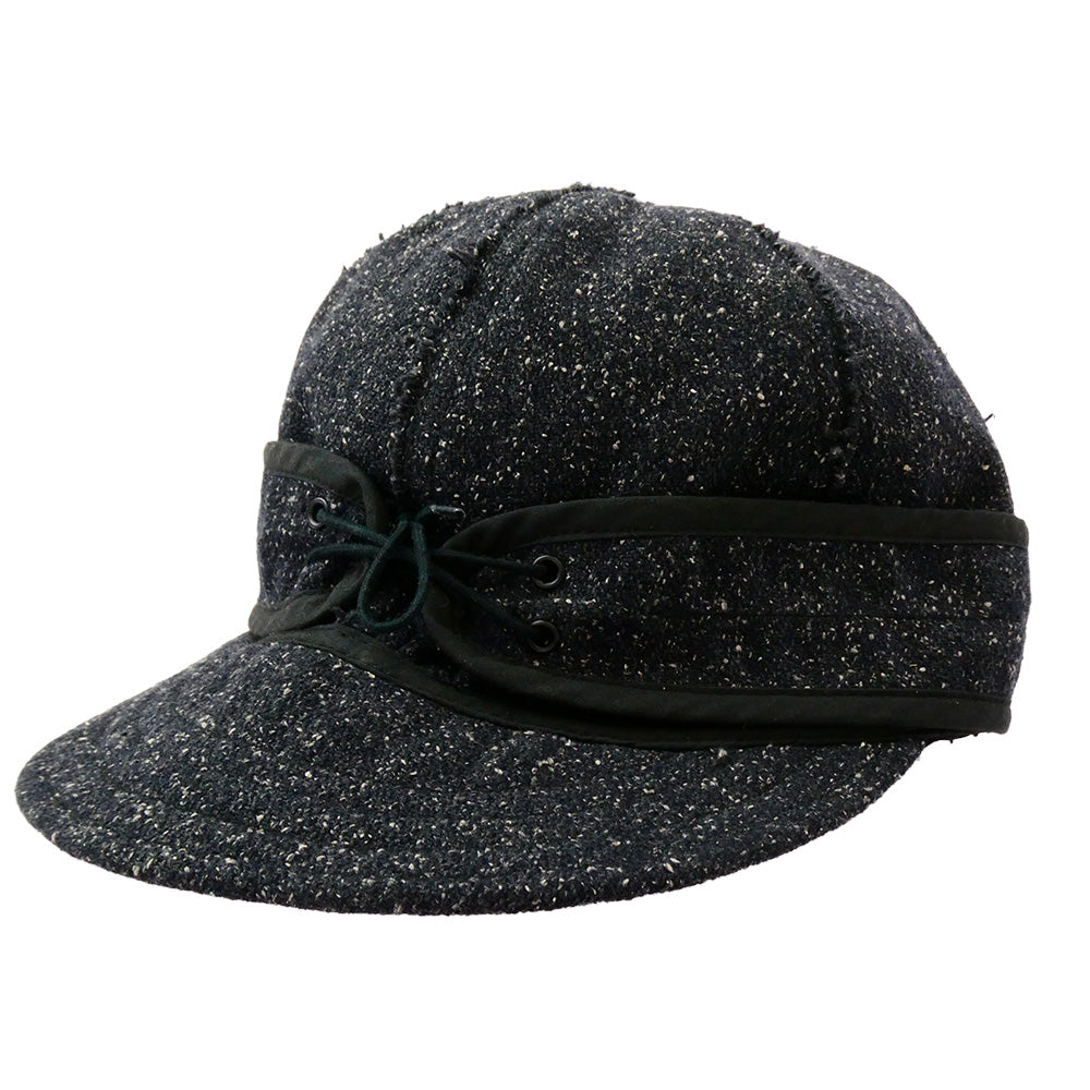 RRL ダブルアールエル ウール シルク混 ハンティング キャップ 帽子 ネイビー系 ブラック系 L【中古】