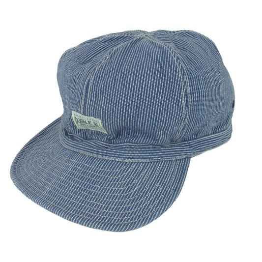RRL ダブルアールエル エンジニア ヒッコリーストライプ ワーク キャップ インディゴブルー系 ONE SIZE ONLY【中古】