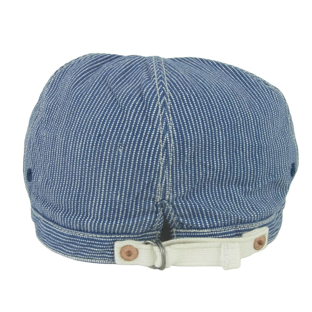 RRL ダブルアールエル エンジニア ヒッコリーストライプ ワーク キャップ インディゴブルー系 ONE SIZE ONLY【中古】