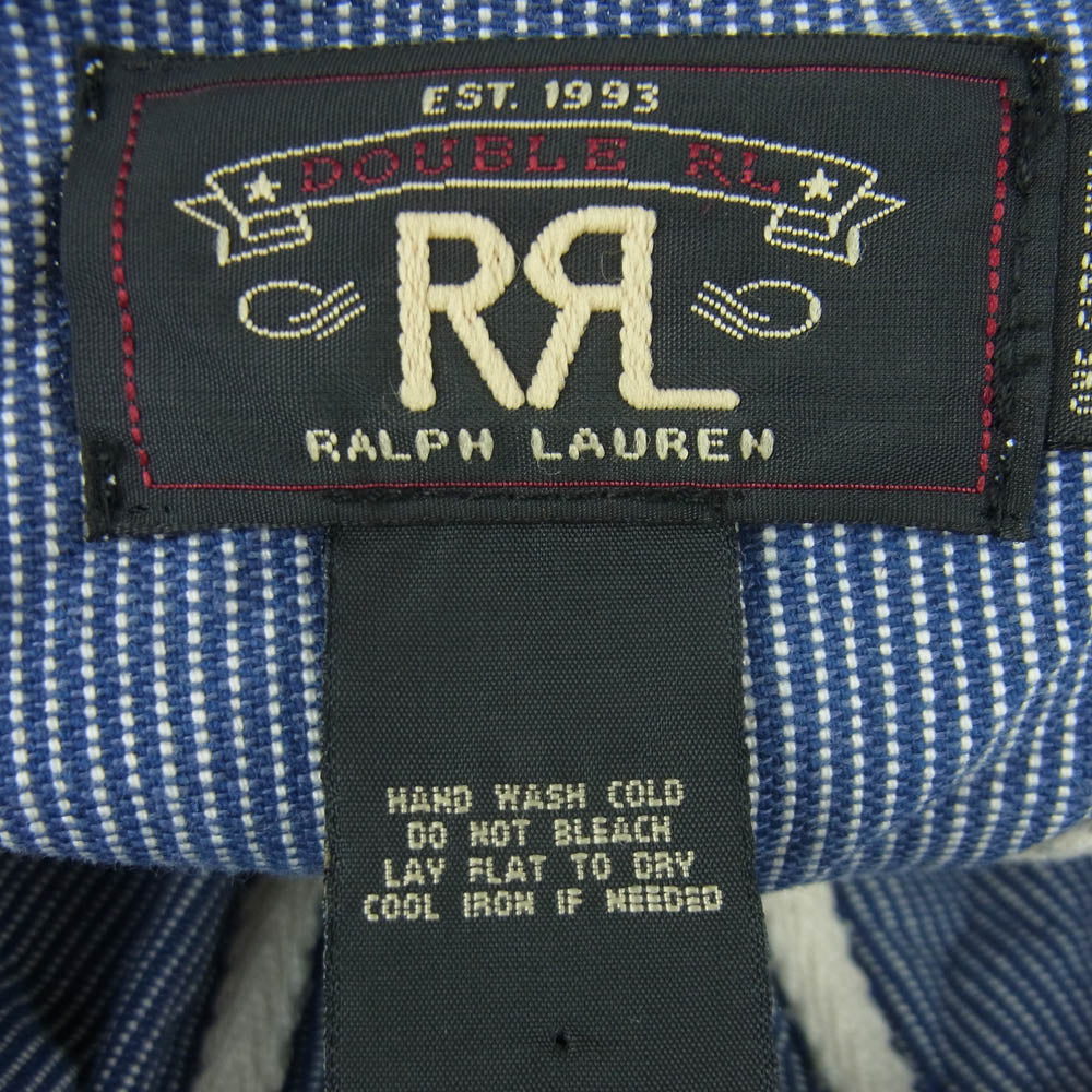 RRL ダブルアールエル エンジニア ヒッコリーストライプ ワーク キャップ インディゴブルー系 ONE SIZE ONLY【中古】