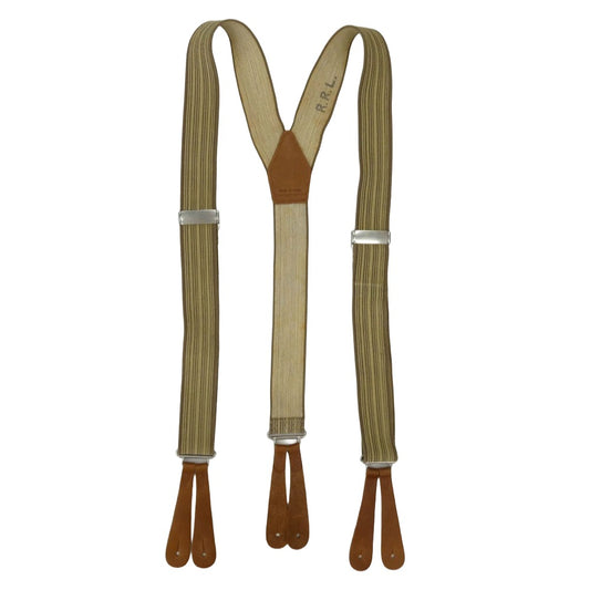 RRL ダブルアールエル suspenders サスペンダー ベージュ系 ブラウン系【中古】