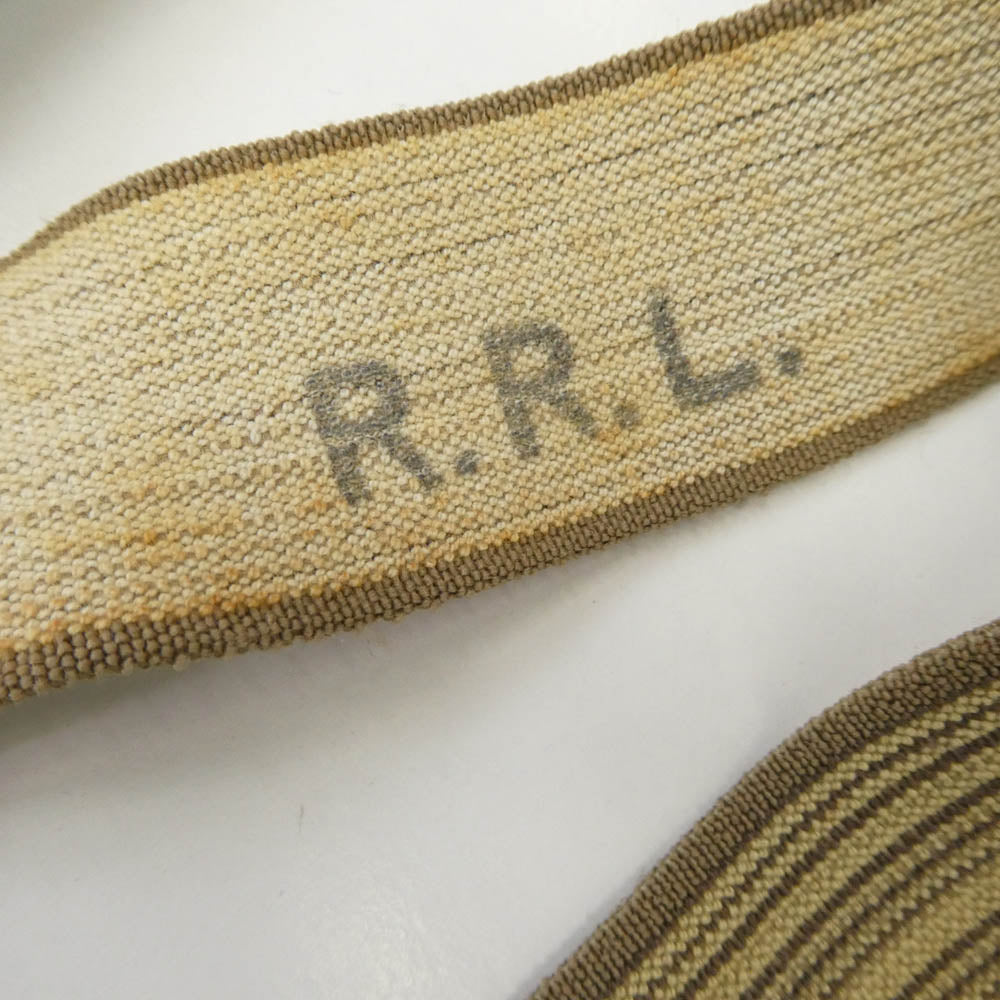 RRL ダブルアールエル suspenders サスペンダー ベージュ系 ブラウン系【中古】