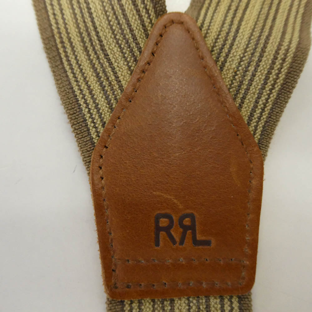 RRL ダブルアールエル suspenders サスペンダー ベージュ系 ブラウン系【中古】