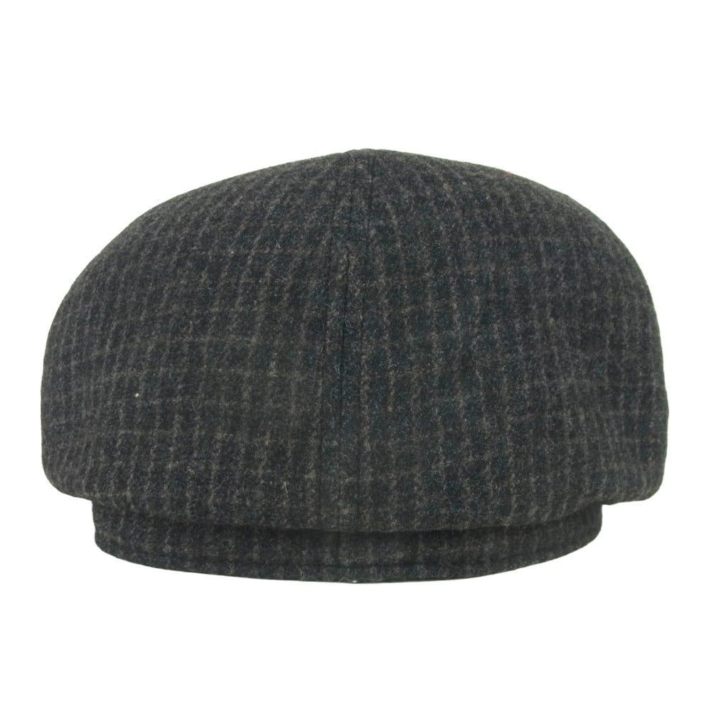 RRL ダブルアールエル Wool Newsboy Cap ウール チェック ニュースボーイ キャップ キャスケット 帽子 チャコール系 L【中古】