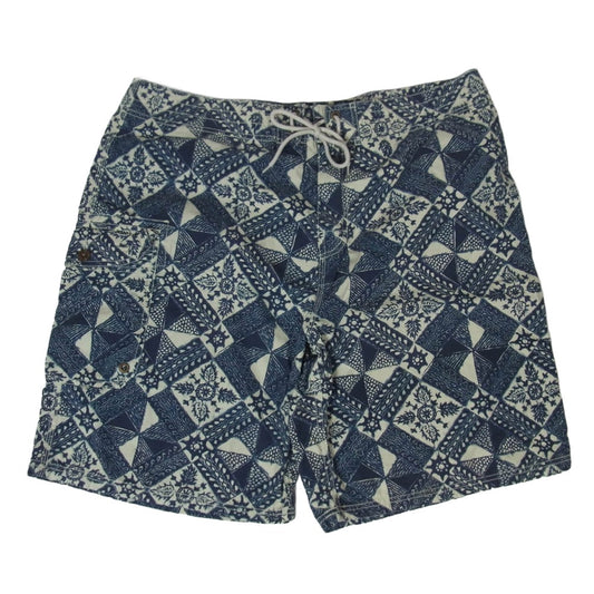 RRL ダブルアールエル パッチワーク柄 サーフショーツ ボード ショーツ ネイビー系 38【中古】