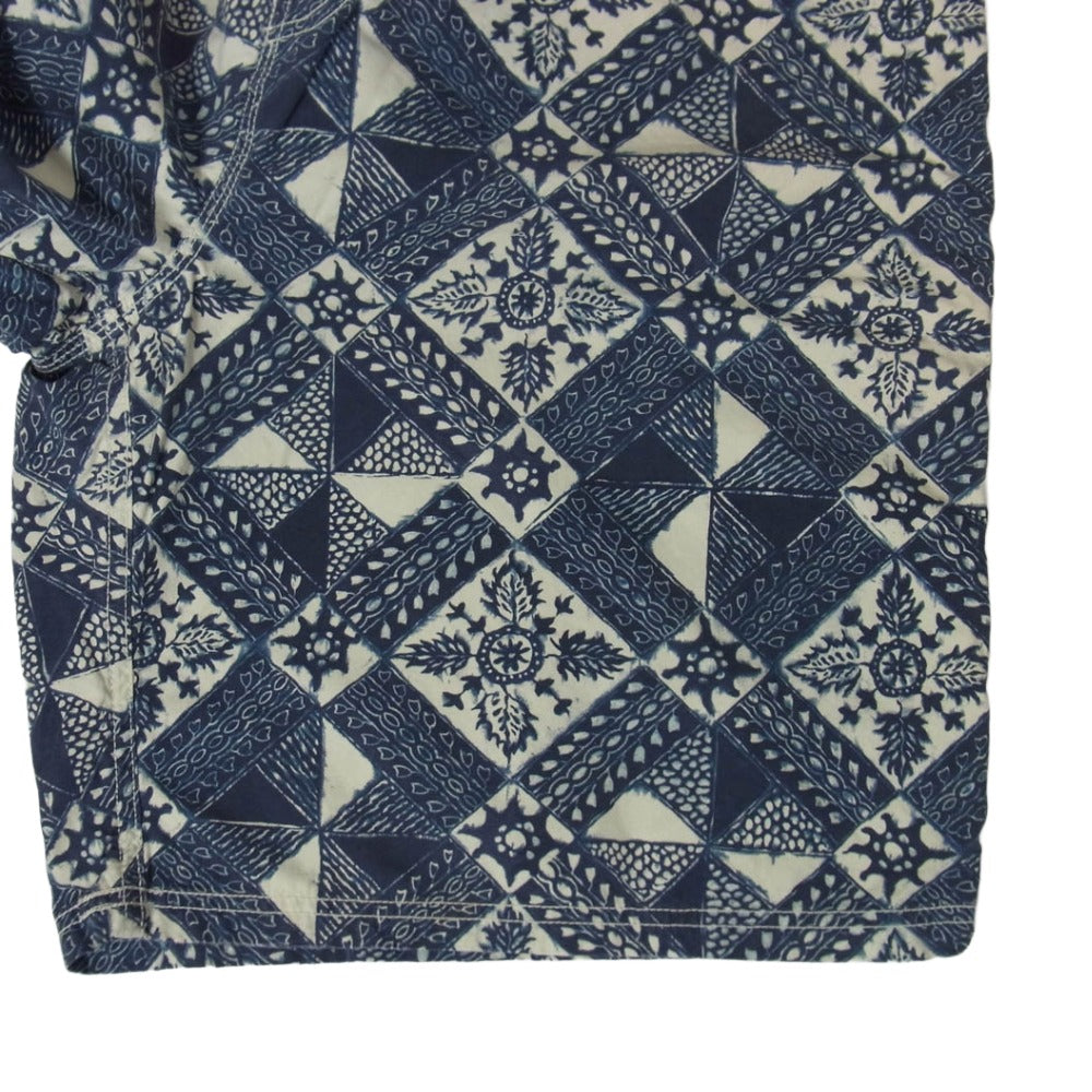 RRL ダブルアールエル パッチワーク柄 サーフショーツ ボード ショーツ ネイビー系 38【中古】