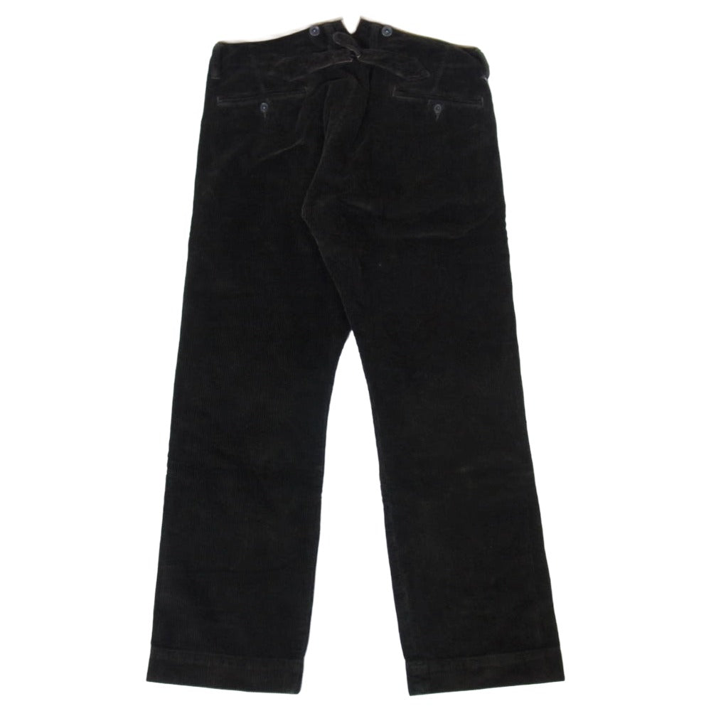 RRL ダブルアールエル 1930sモデル シンチバック 太畝コーデュロイ ワークパンツ ダークブラウン系 36【中古】