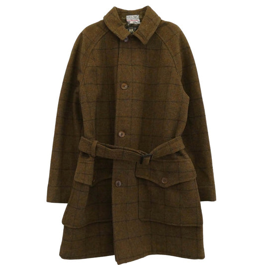RRL ダブルアールエル Crawford English Tweed Coat ツツイード コート ブラウン系 L【中古】