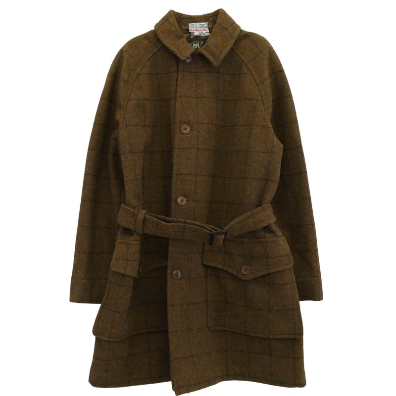 RRL ダブルアールエル Crawford English Tweed Coat ツツイード コート ブラウン系 L【中古】